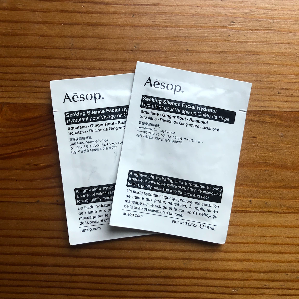 Aesop Samples x2 - Seeking Silence Facial Hydrator Samples (2)