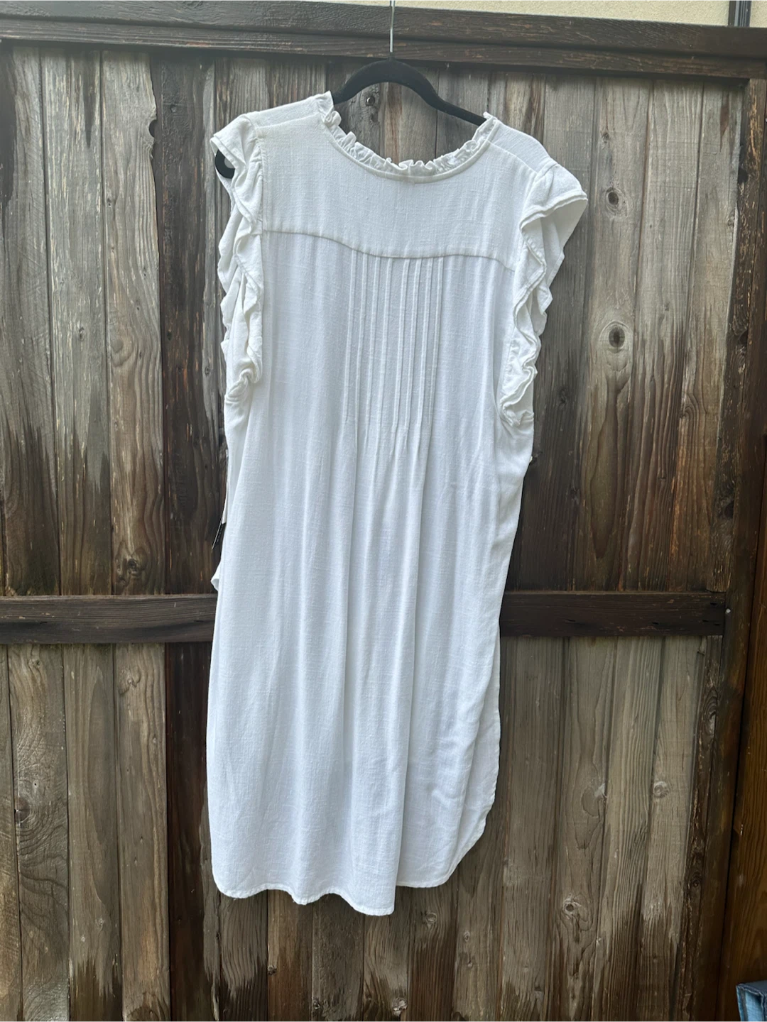 Tribal Jeans White Ruffle Tunic Dress M/M - photo 2