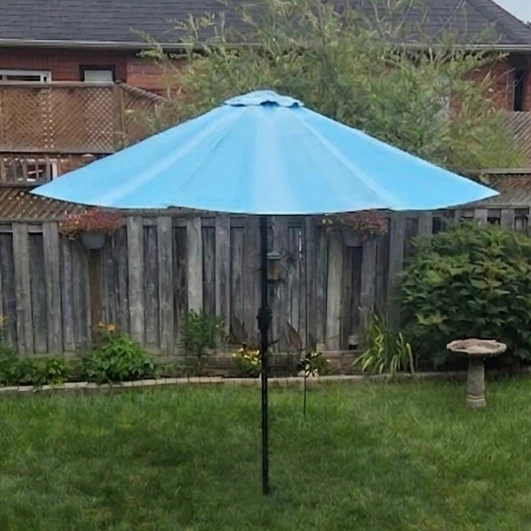 Light Blue 9 Foot Patio Umbrella