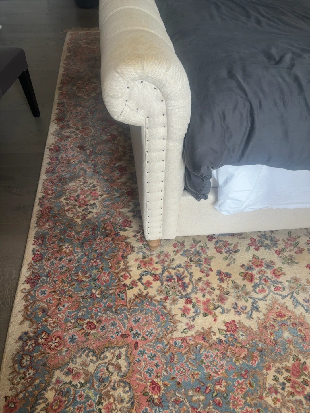 Restoration Hardware King Upholstered Bed Frame – Solid & Sturdy - photo 2