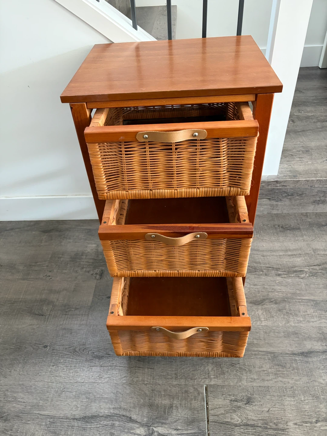 dresser 3 drawers in brown wicket - photo 2