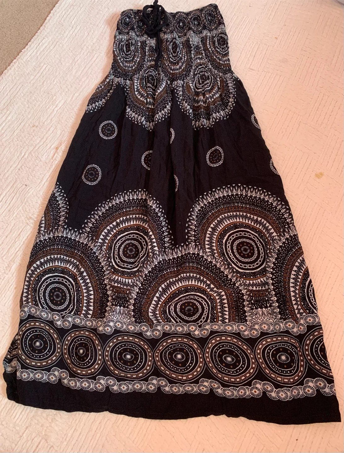 Black Mandala sleeveless summer dress