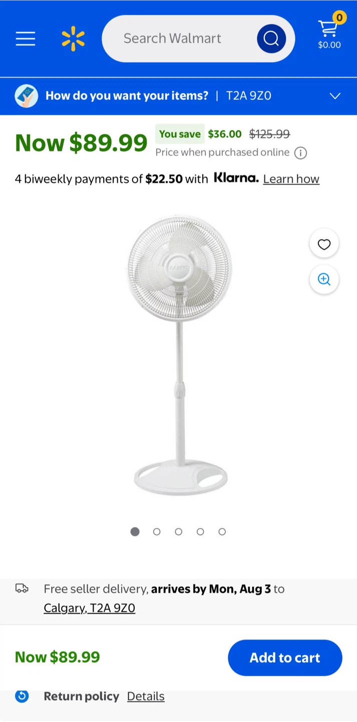 NEW Logix 16-Inch Standing Pedestal Fan (unopened box) - photo 4