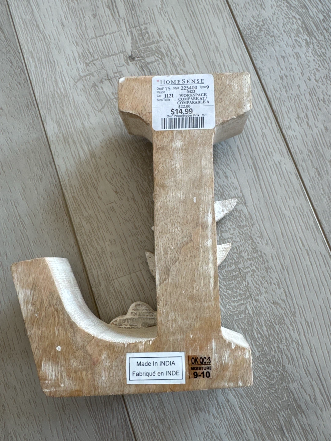 Homesense Wooden Letter L - photo 2