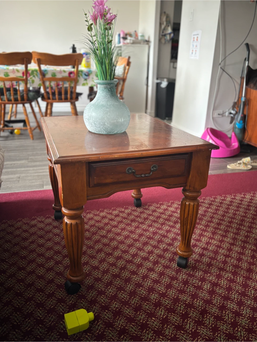 Wooden End Table with Drawer