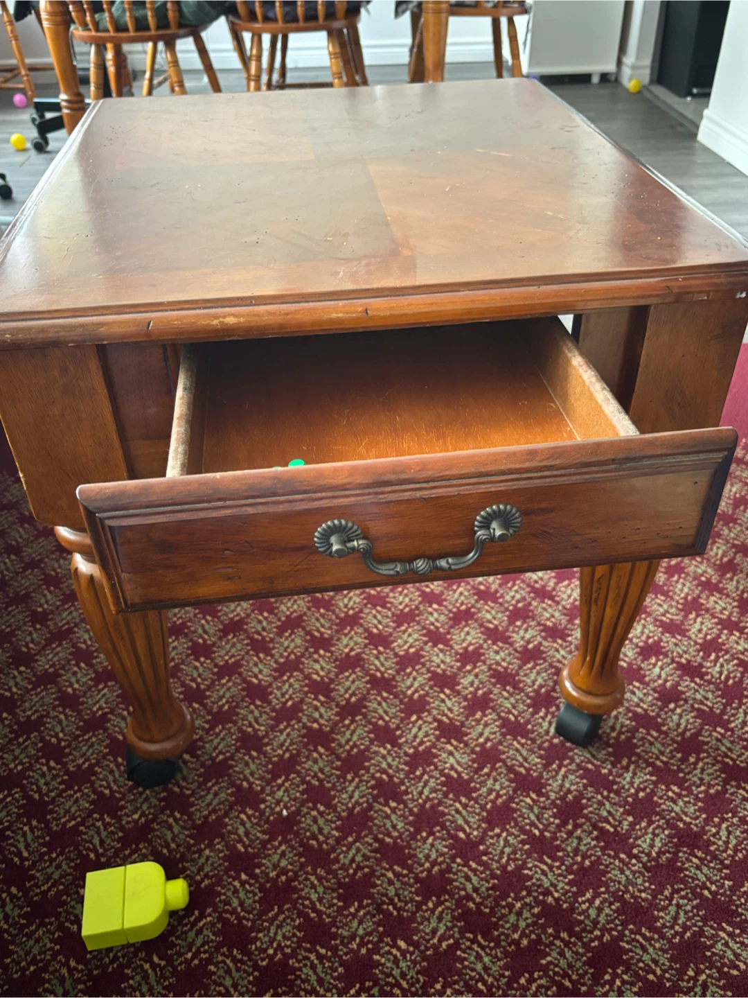 Wooden End Table with Drawer - photo 3