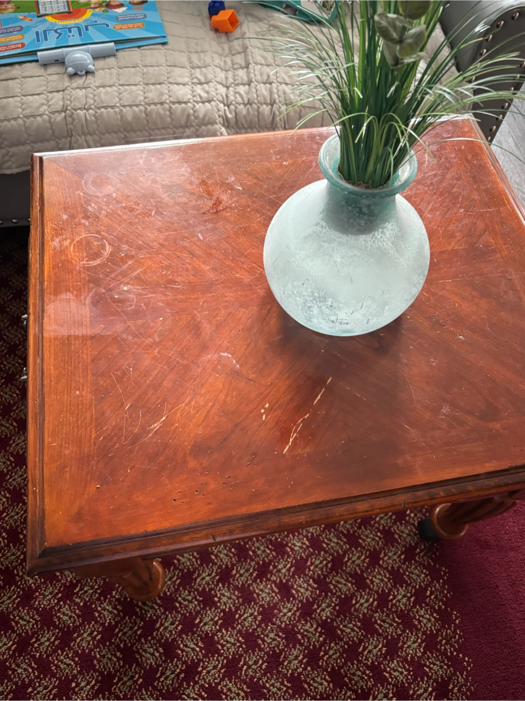 Wooden End Table with Drawer - photo 5