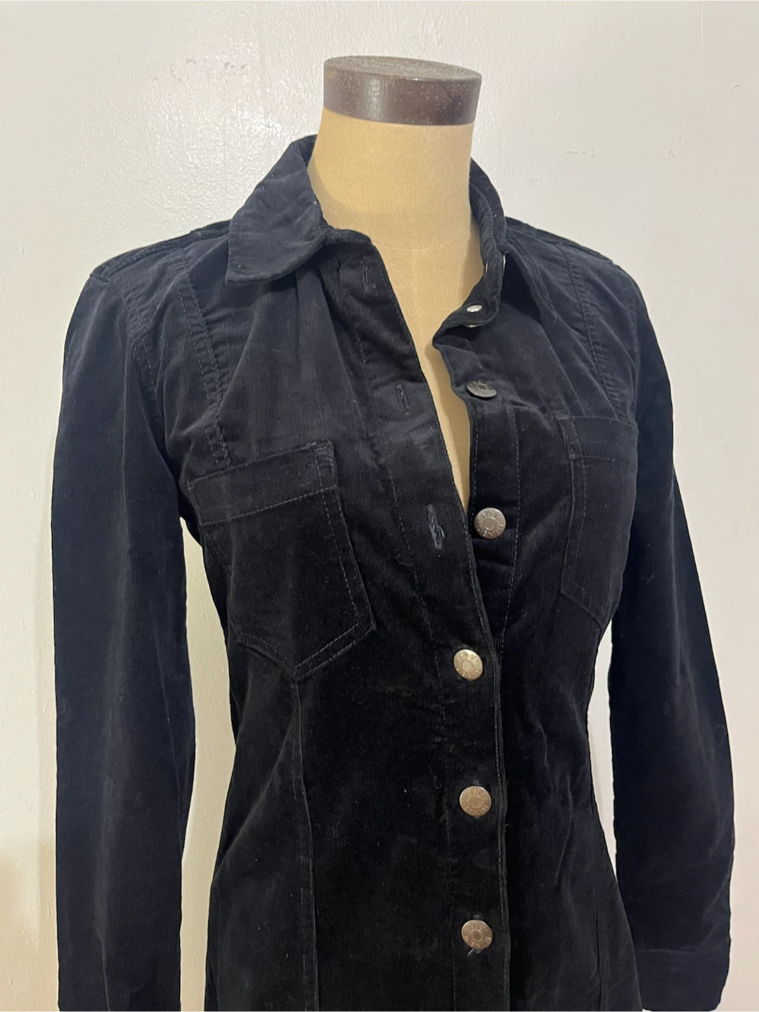 Jdy Black Corduroy Mini Dress - XS - photo 2