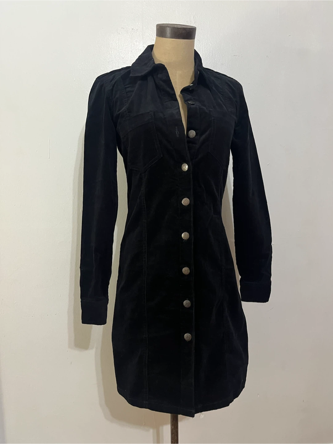 Jdy Black Corduroy Mini Dress - XS