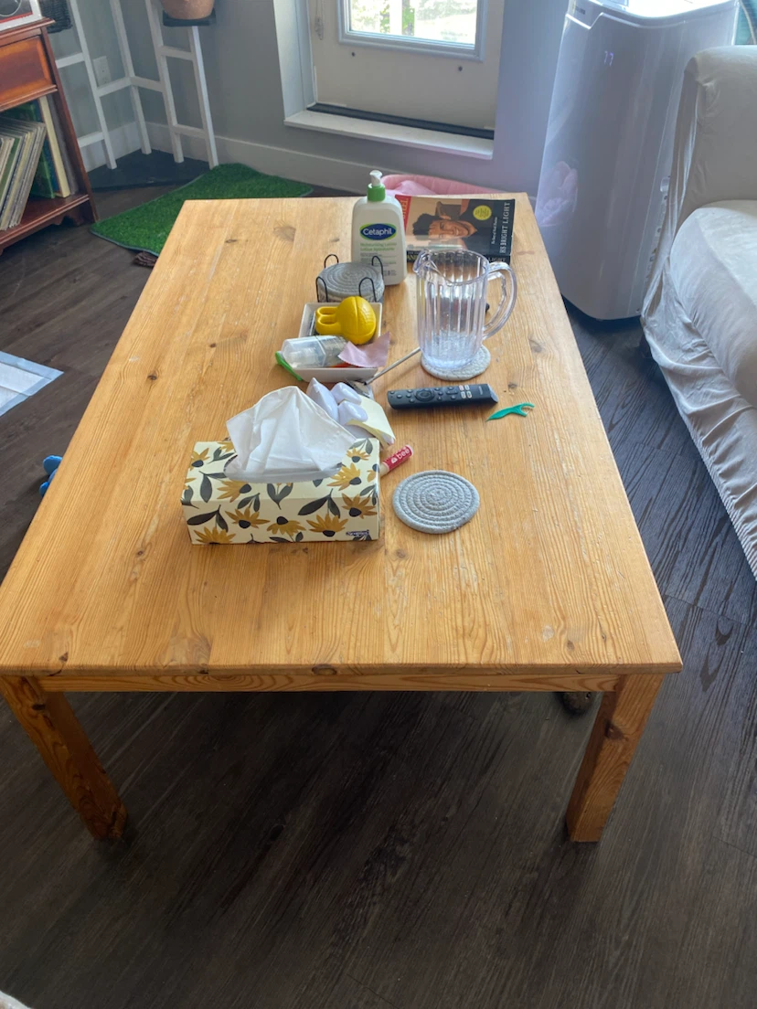 Wooden coffee table