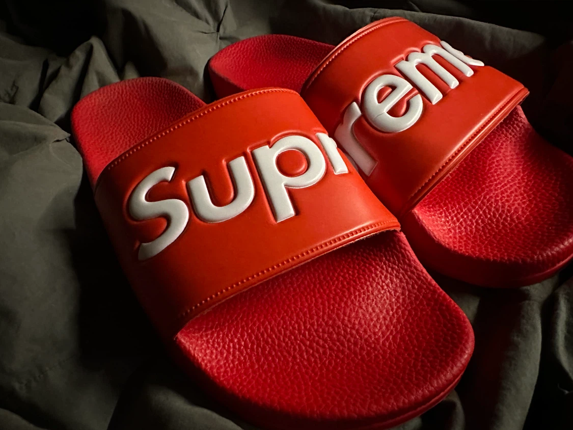 Supreme Red Slides
