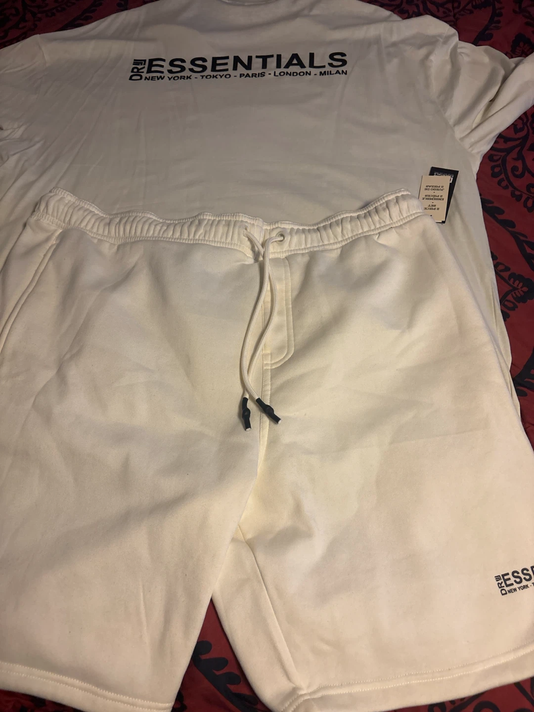 Fear of God Essentials T-Shirt & Shorts Set Cream - photo 4