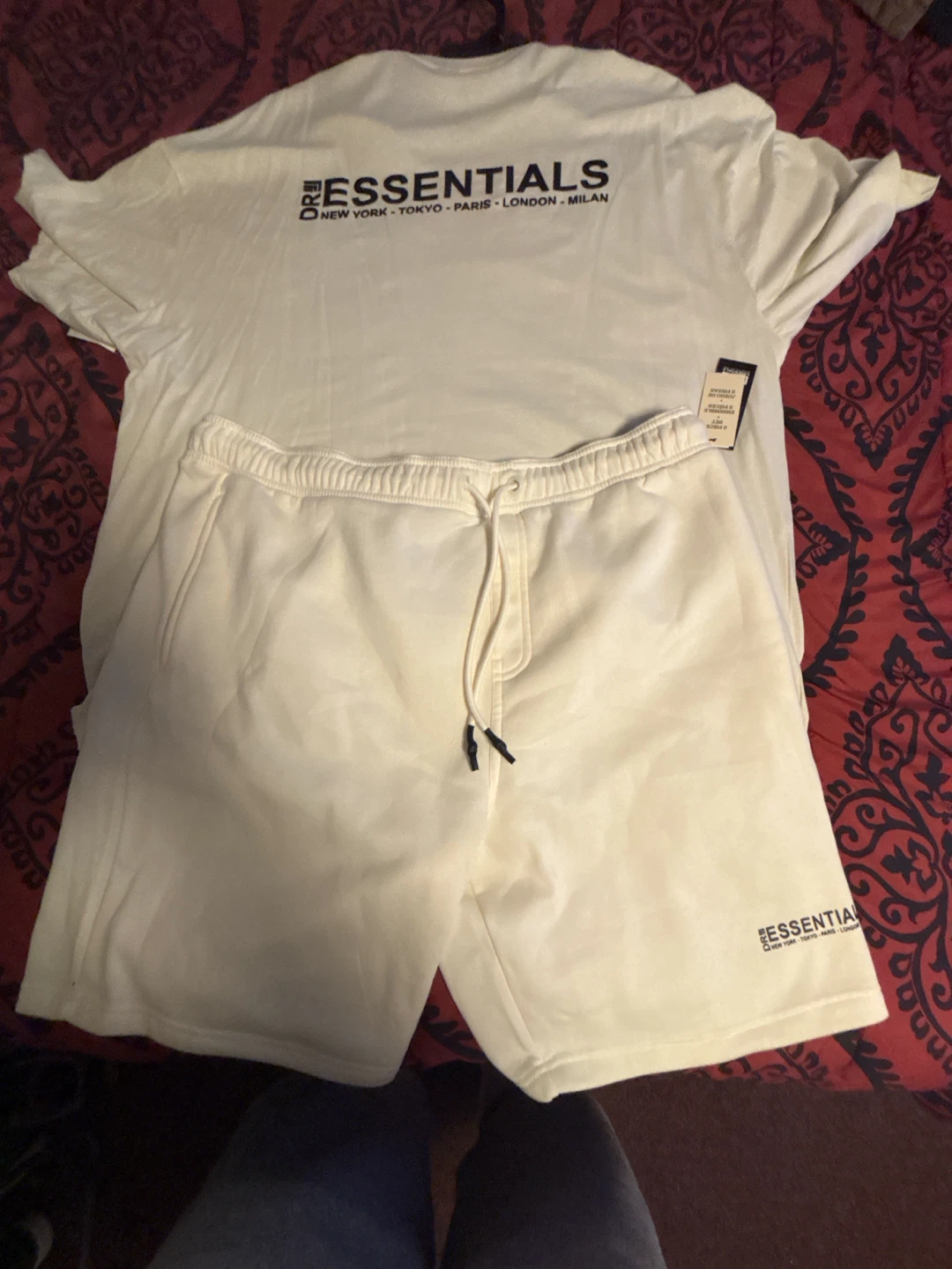 Fear of God Essentials T-Shirt & Shorts Set Cream - photo 5