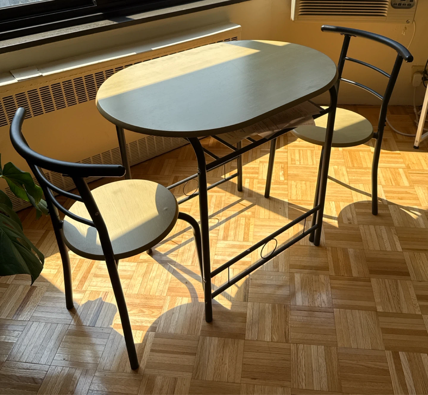 3-Piece Dining Set with Wine Rack