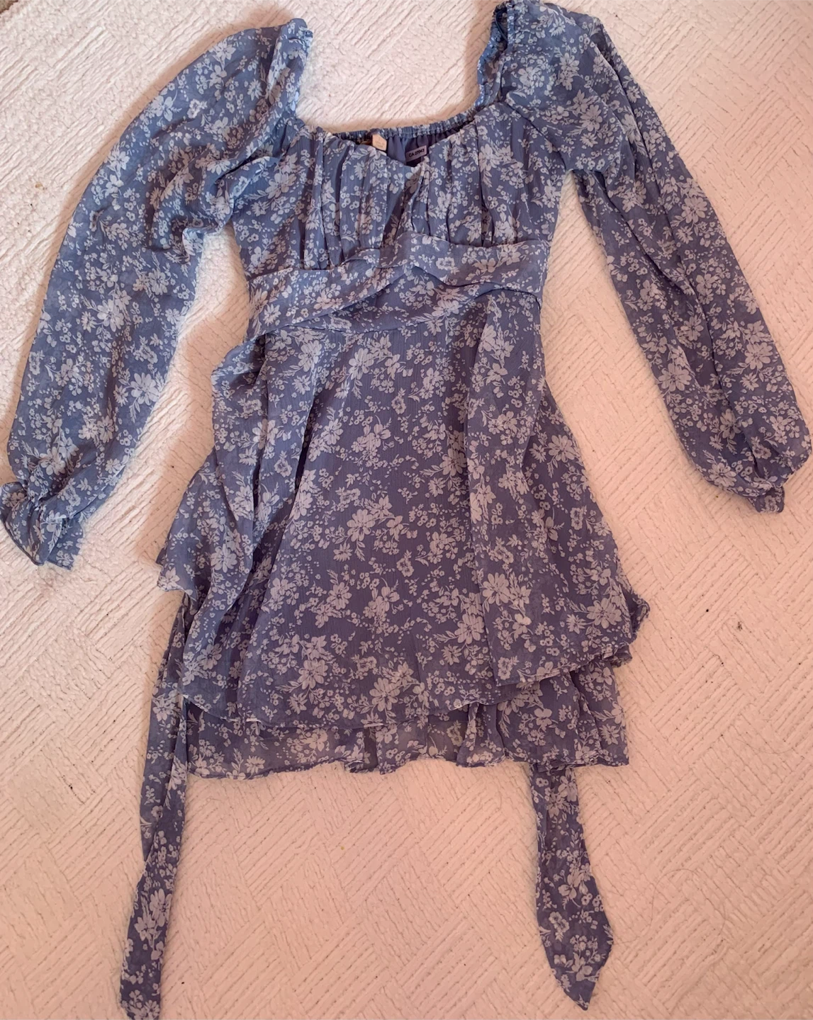 Blue floral summer dress