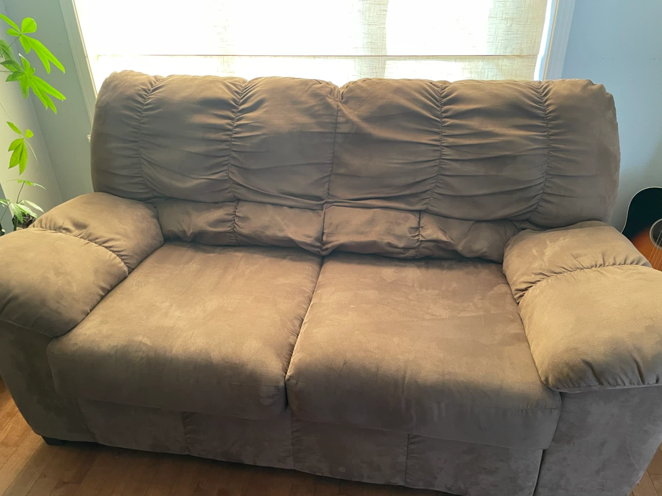 Brown Reclining Sofa