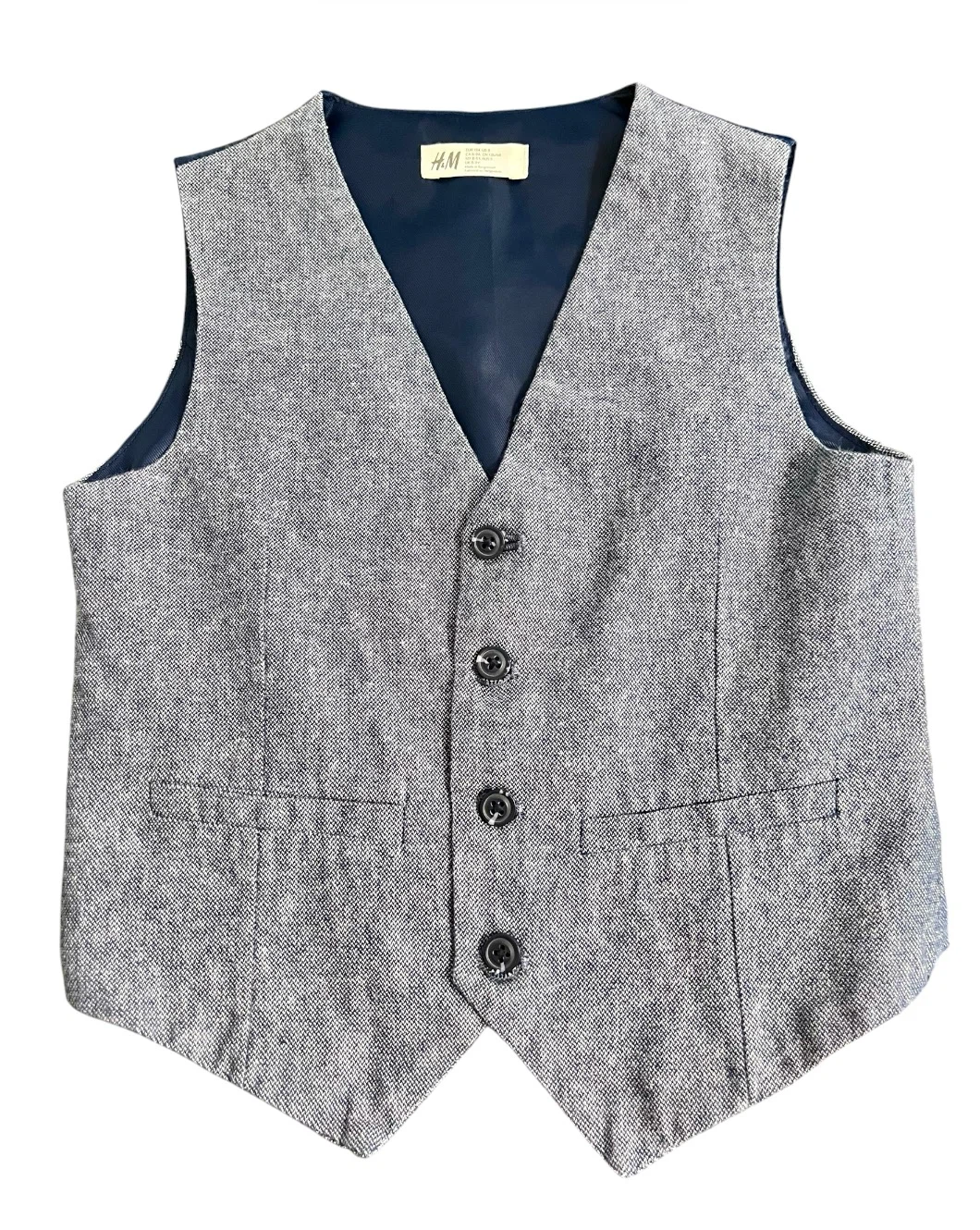 Brand New H&M Boys Suit Vest – Blue | Sz 8–9 Years | Never Worn