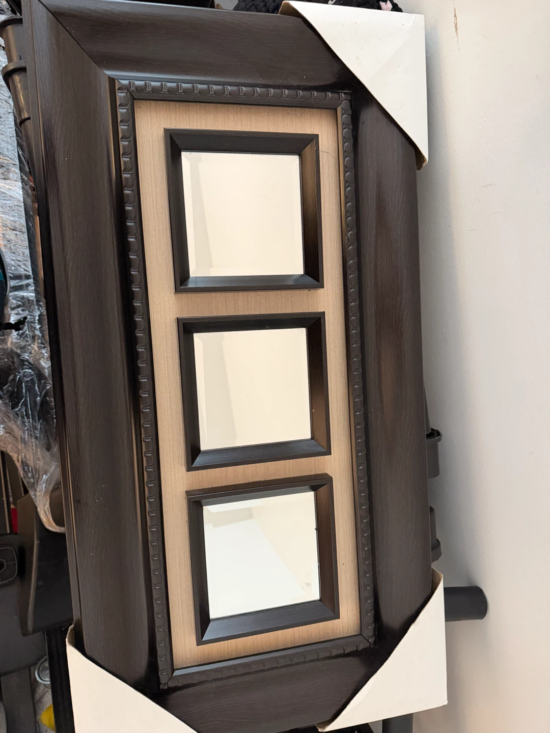 Dark Wood three mirror Frame