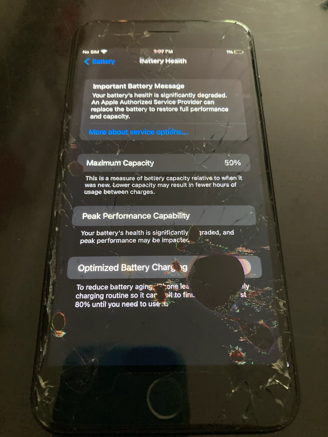 Apple iPhone 7 Plus (Black) - Cracked Screen - photo 3
