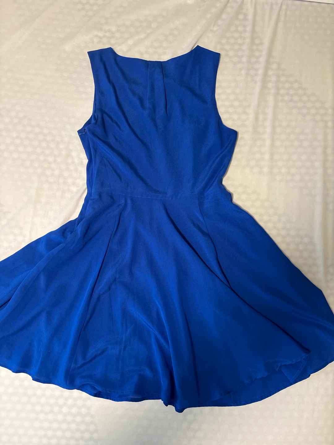 Express Blue Sleeveless Fit and Flare Dress - photo 2