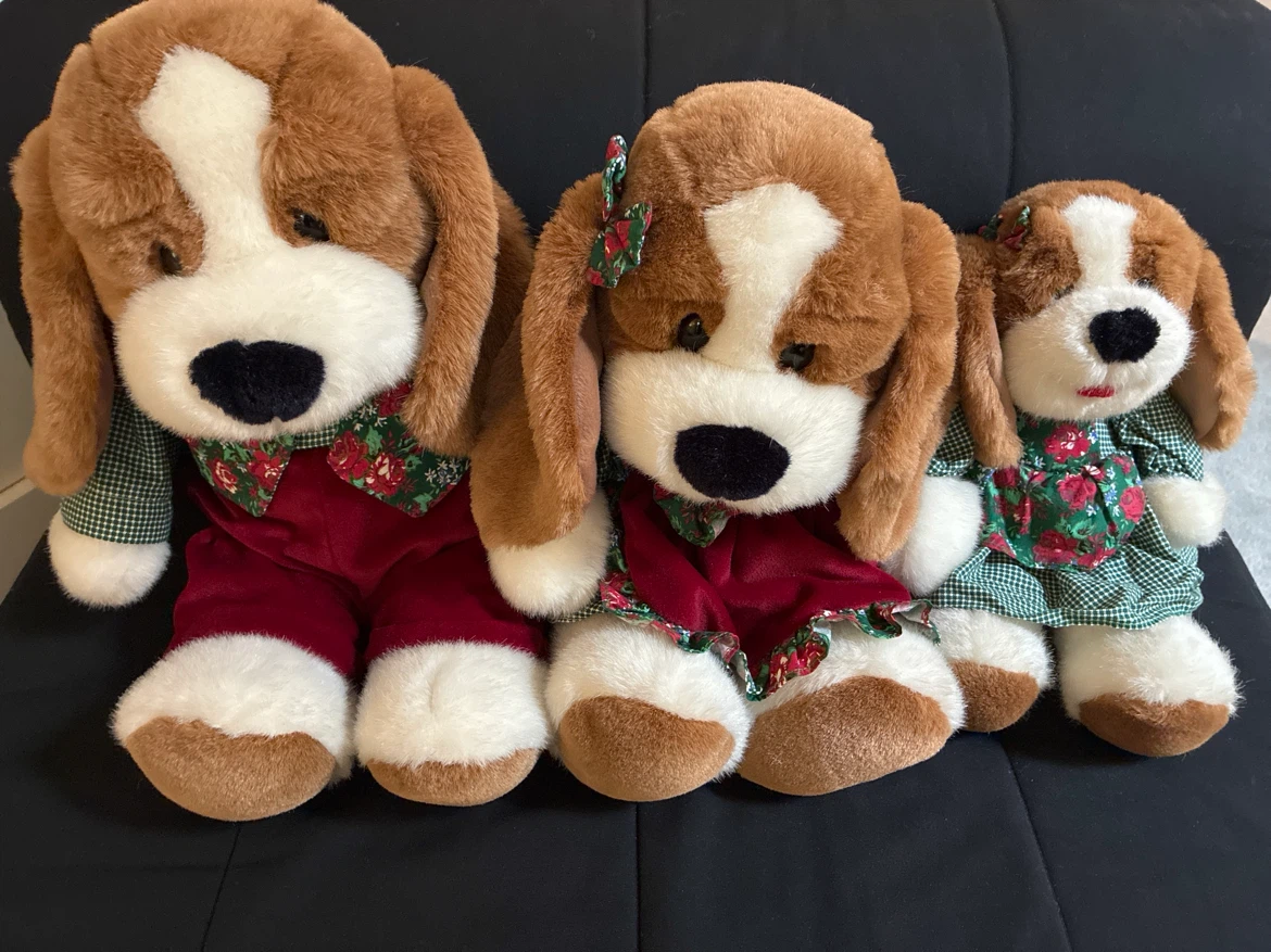 Stuffed Plush Puppies - Set of 3