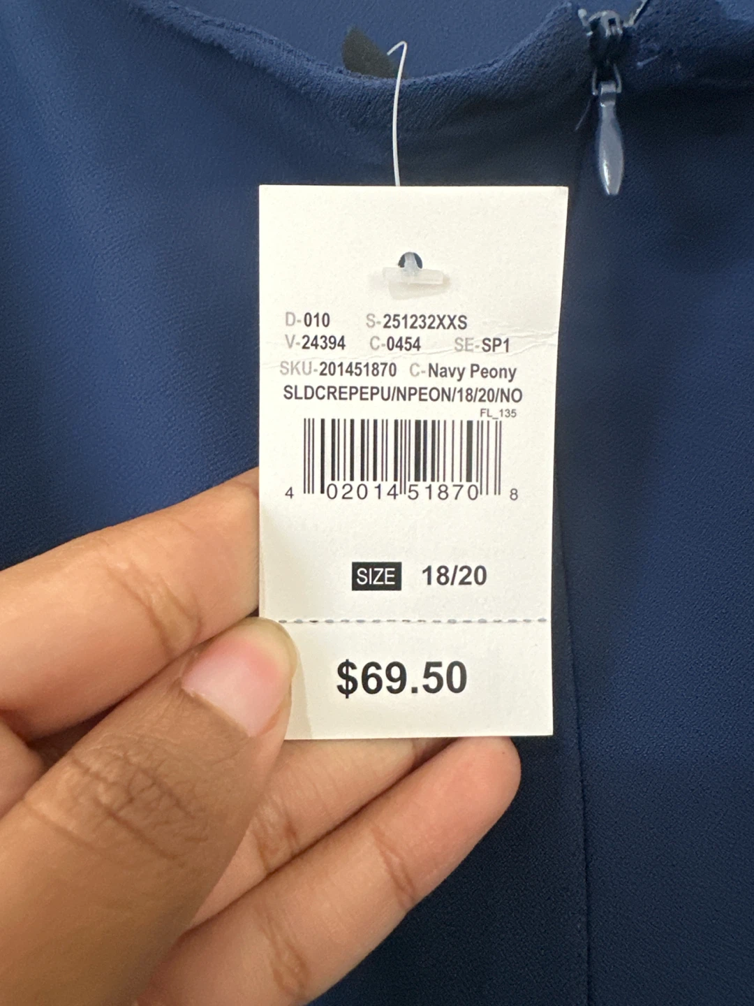 Brand New, Never worn Ashley Stewart Blue Asymmetrical Zip Dress - photo 2