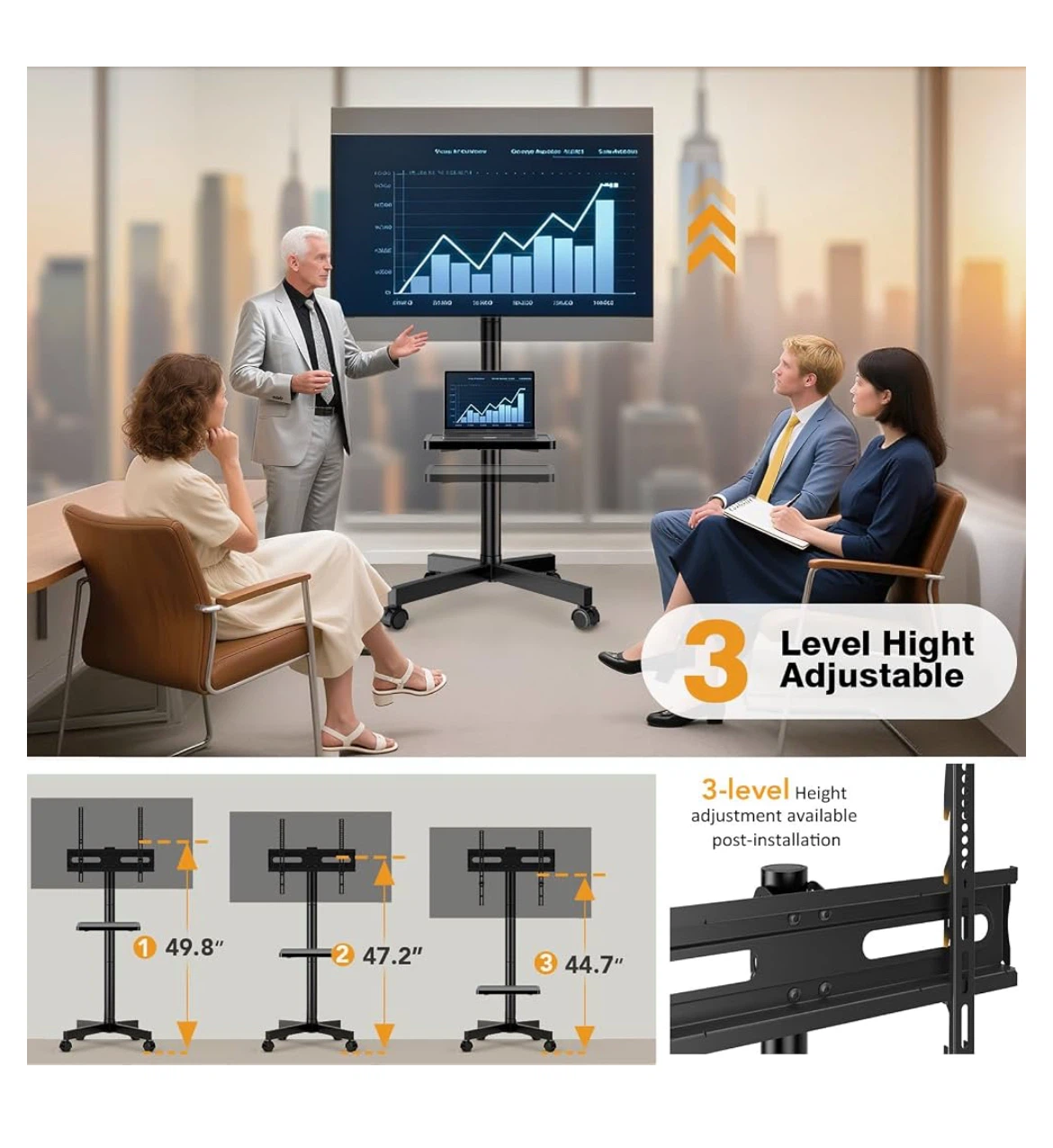 Mobile TV Stand  23-60 inch flat or curved screen - photo 2