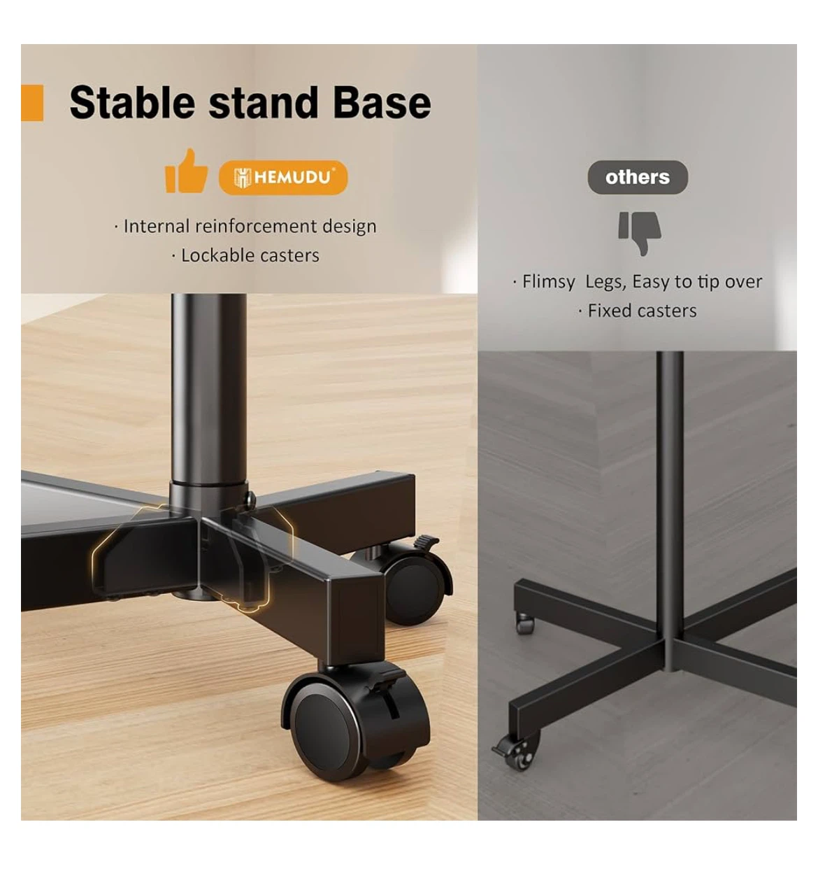Mobile TV Stand  23-60 inch flat or curved screen - photo 5