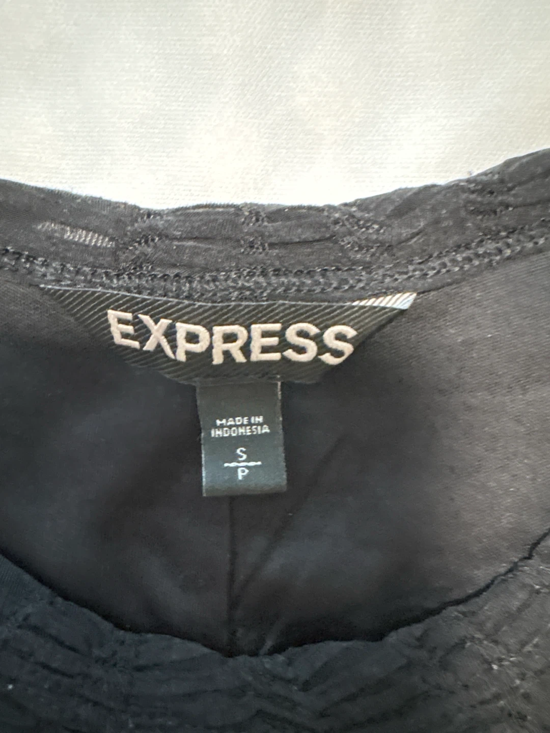 Express Black Textured Long Sleeve Dress - photo 2