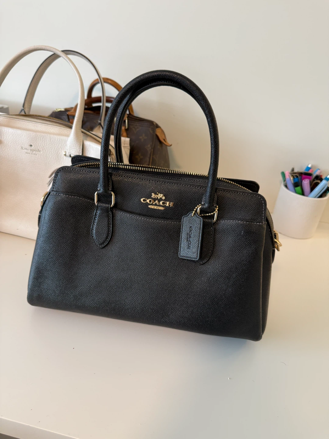 Coach Black Leather Handbag