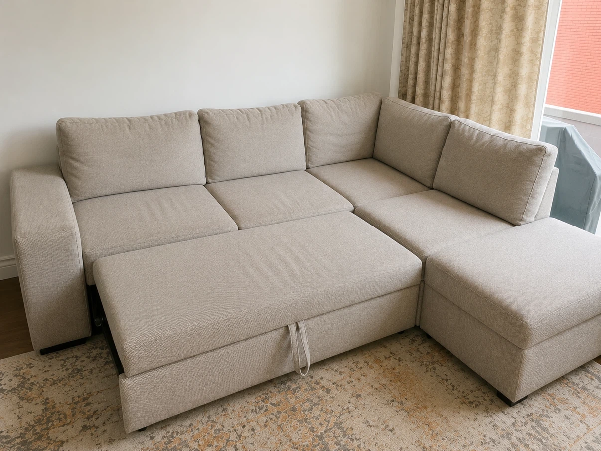 Grey  Sectional Sofa with Pull-out Bed and Storage  - Structube - photo 2