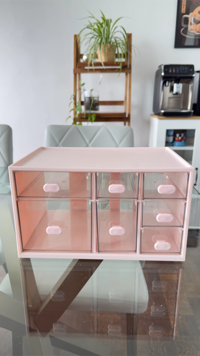 2 Pink Makeup Organizer with Drawers - photo 3