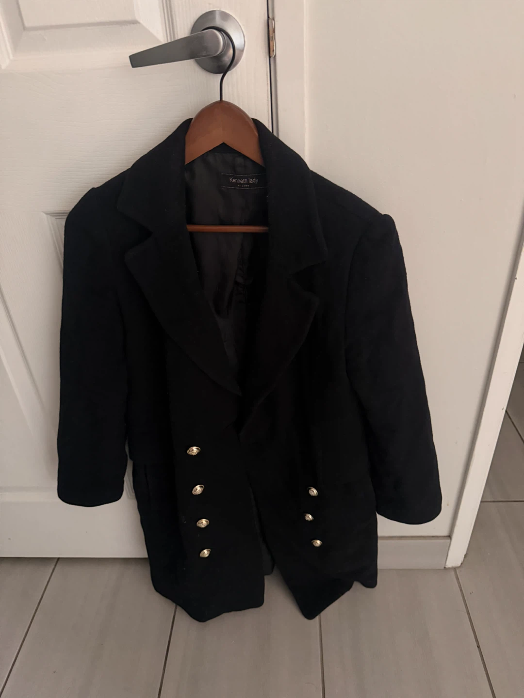 Kenneth Lady Black Blazer with Gold Buttons