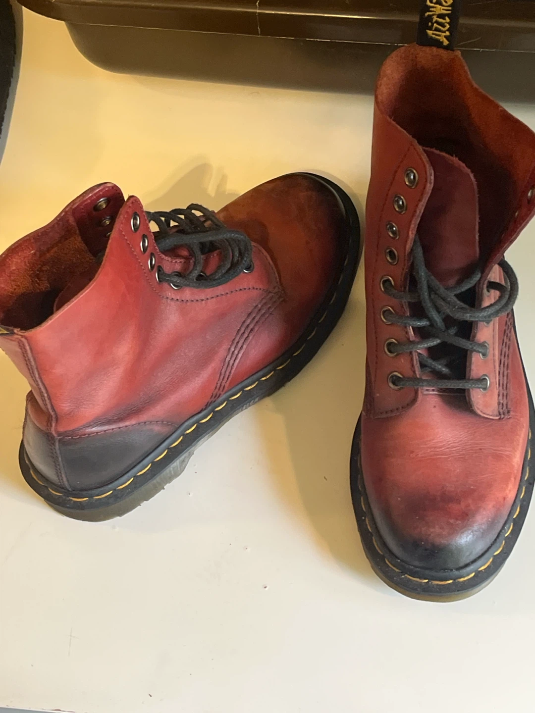 Dr. Martens 1460 Smooth Leather Boots - Red