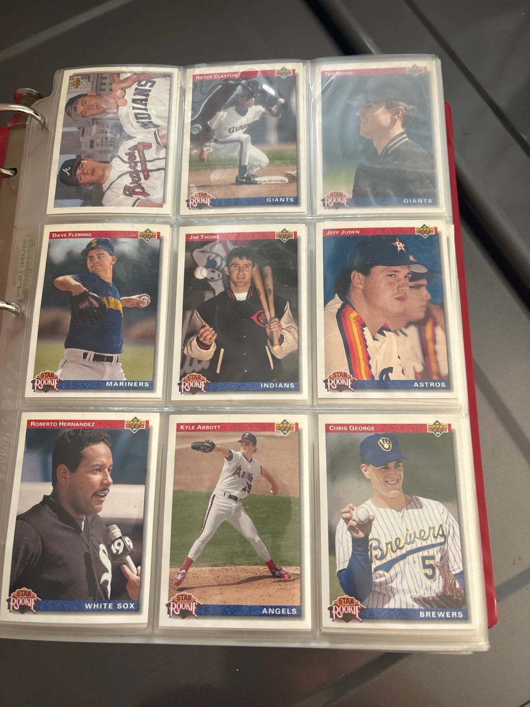 Upper Deck Baseball Card Album with Assorted Cards