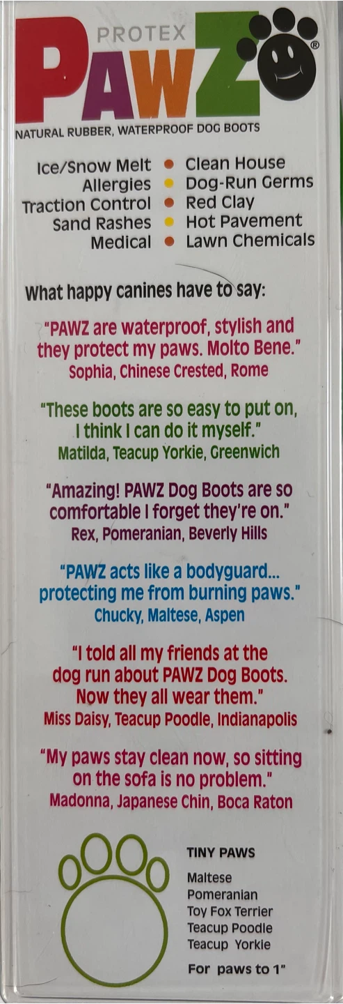 PAWZ Rubber Waterproof Dog Boots—TINY - photo 4