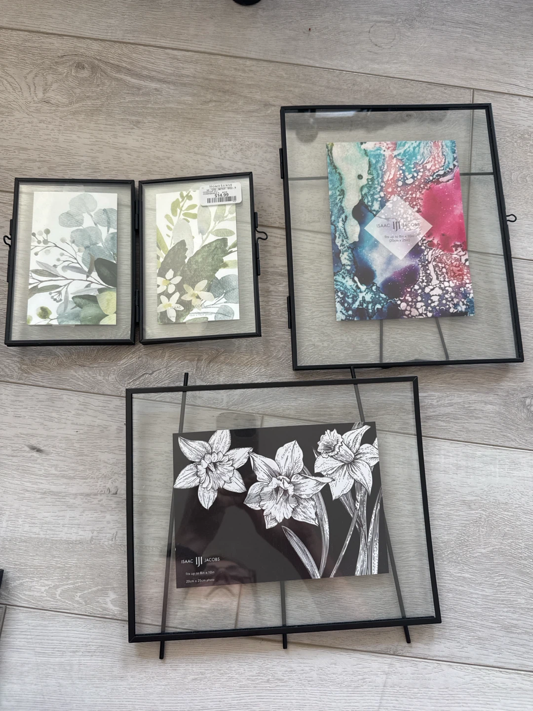 Isaac Jacobs Floating Glass Picture Frames (Set of 4)