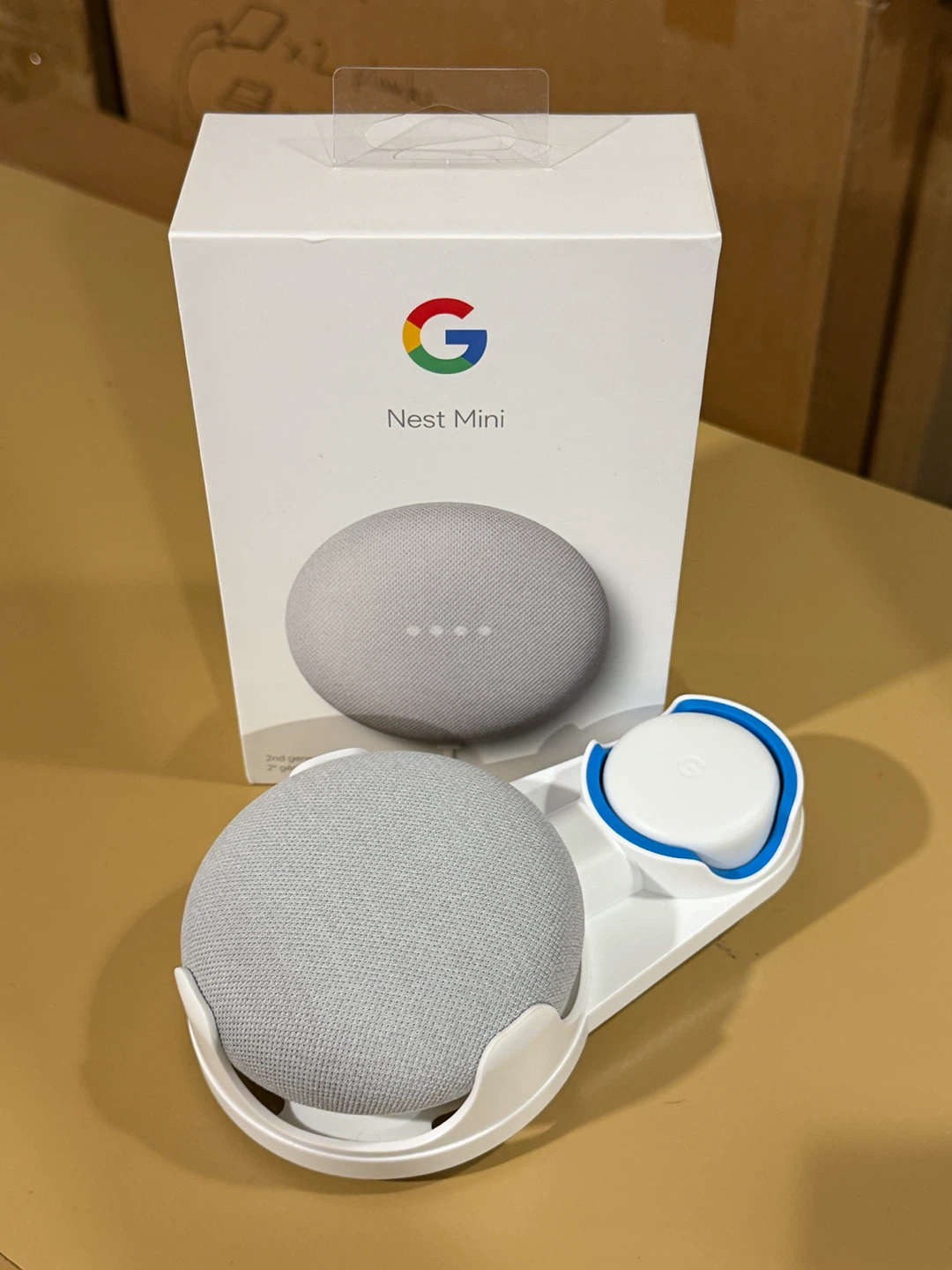 Google Nest Mini (2nd Gen) Smart Speaker - Grey - photo 2