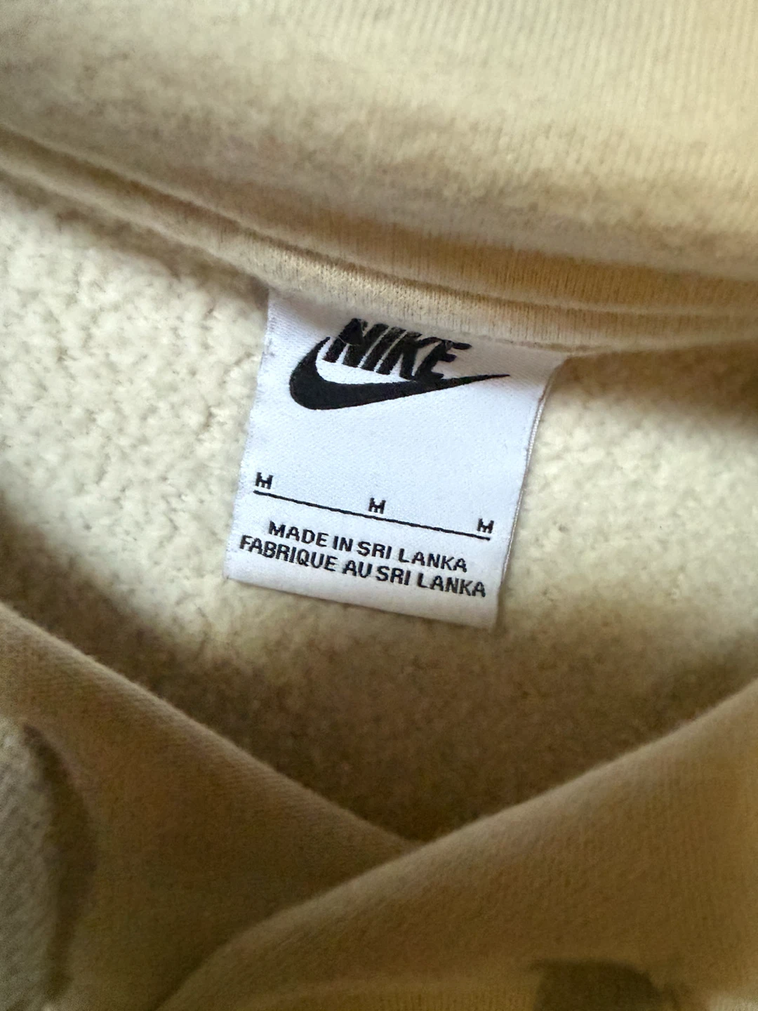 Nike Hoodie Beige Size Medium - photo 2