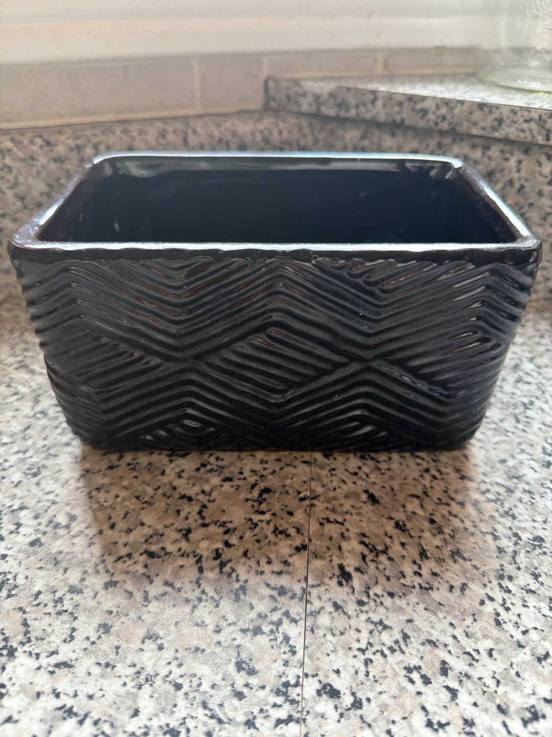 Black Decorative Ceramic Planter
