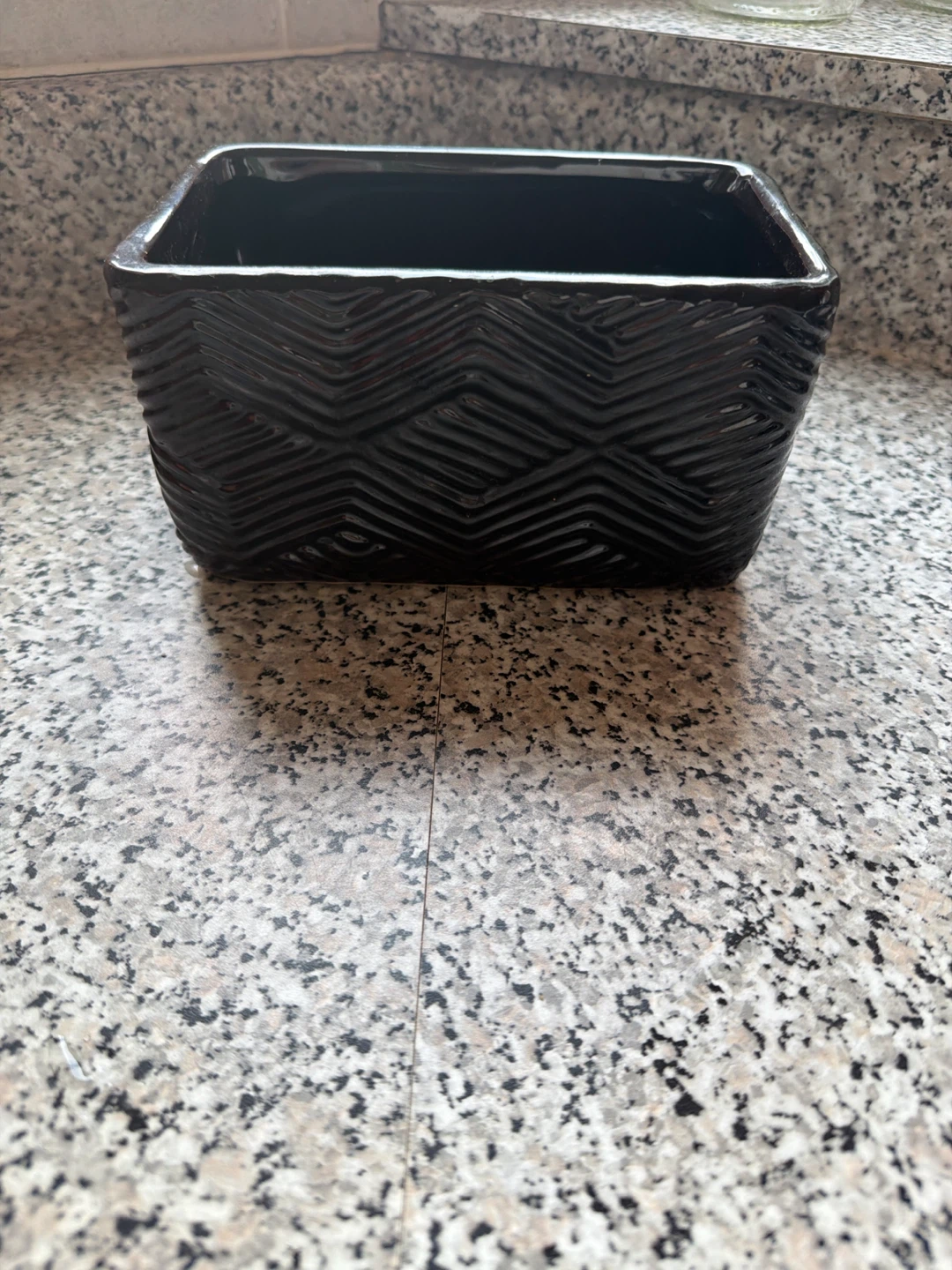 Black Decorative Ceramic Planter - photo 2