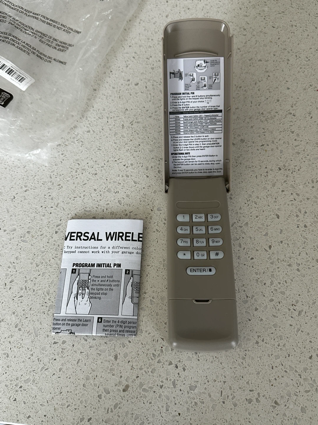 Universal Wireless Garage Door Opener Keypad