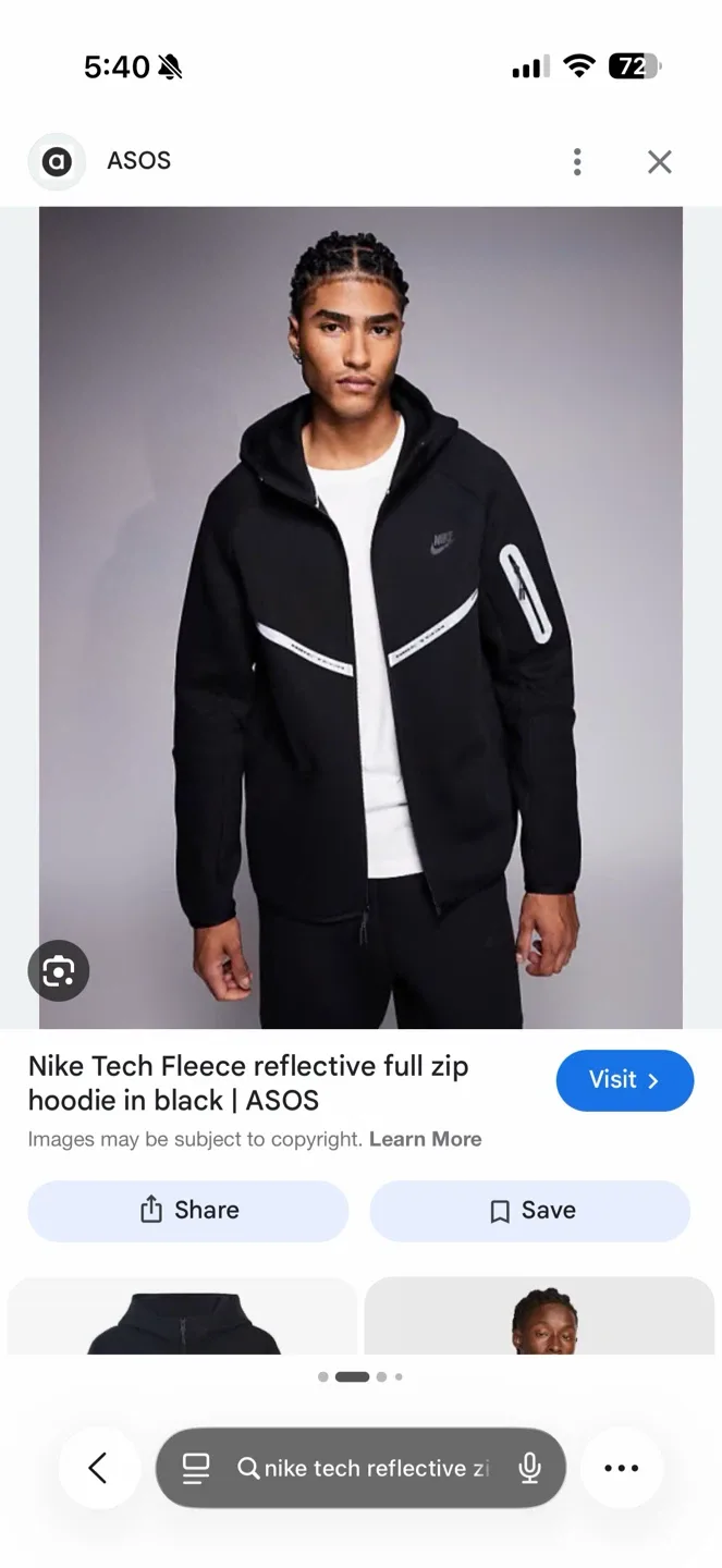 Nike Tech Fleece reflective full zip hoodie