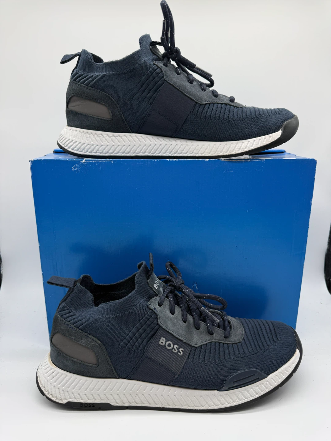 Hugo Boss Titanium Runn Navy Men’s Athletic Shoes Size US 10 - photo 2