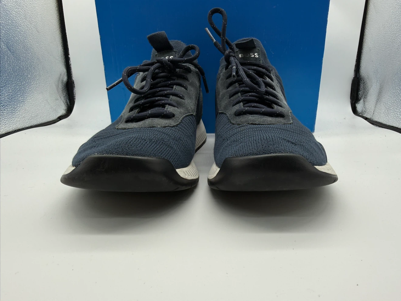 Hugo Boss Titanium Runn Navy Men’s Athletic Shoes Size US 10 - photo 4
