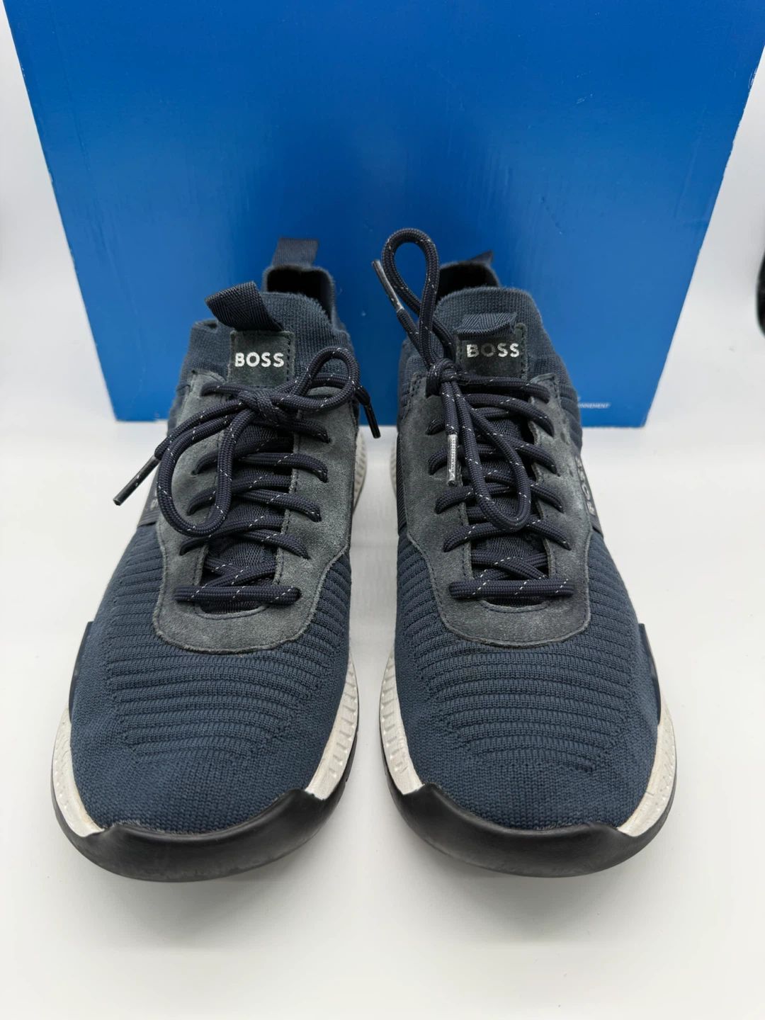 Hugo Boss Titanium Runn Navy Men’s Athletic Shoes Size US 10 - photo 5