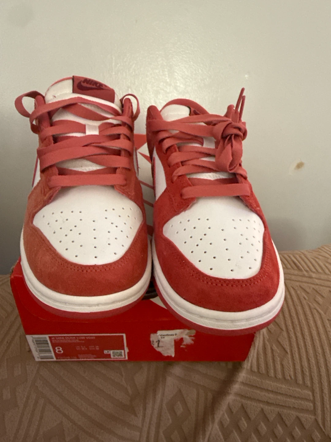 Nike Dunk Low VDAY Women's Shoes Red White Size 8 - photo 5