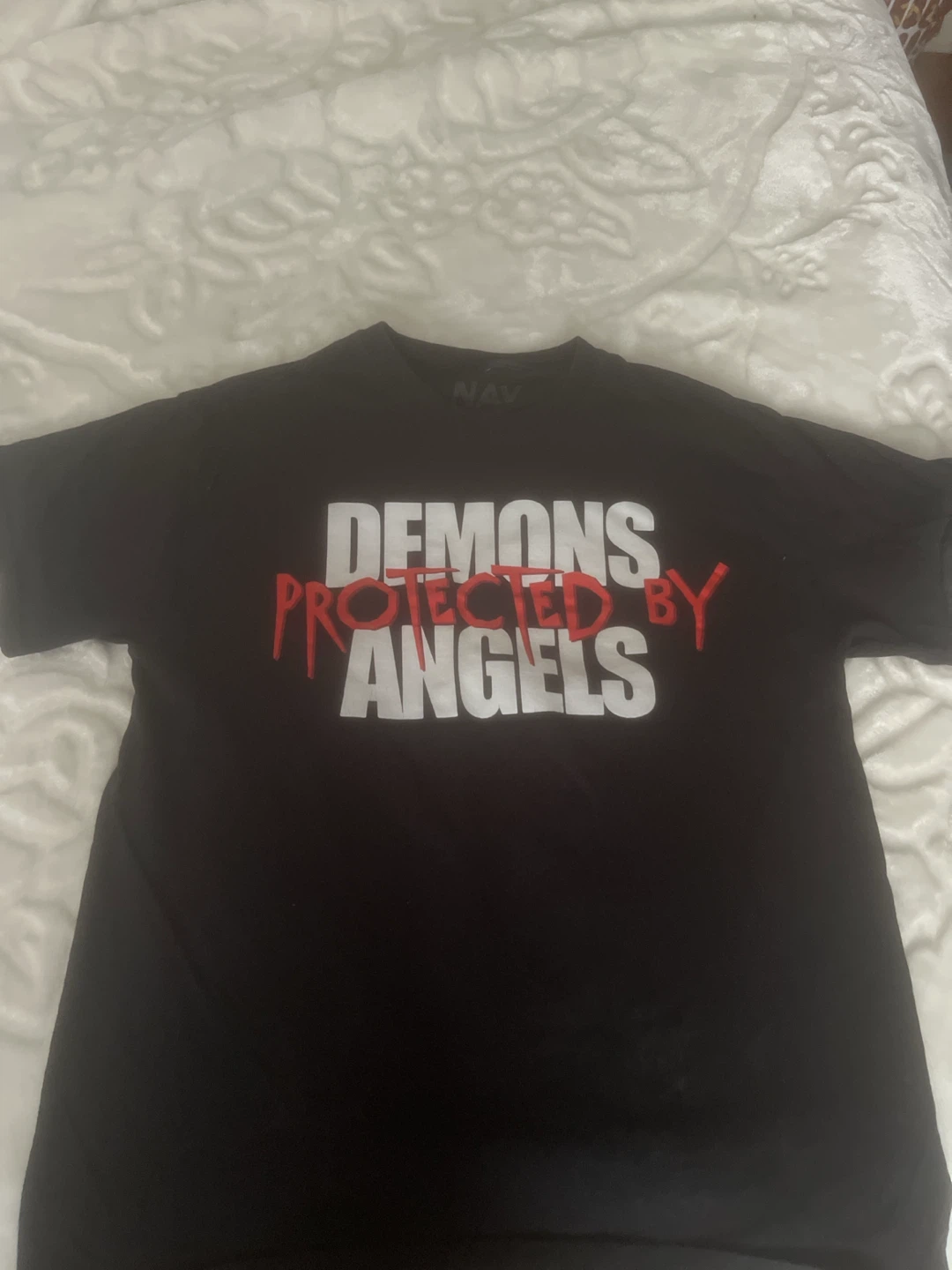 NAV Vlone Demons Protected by Angels T-Shirt - photo 2