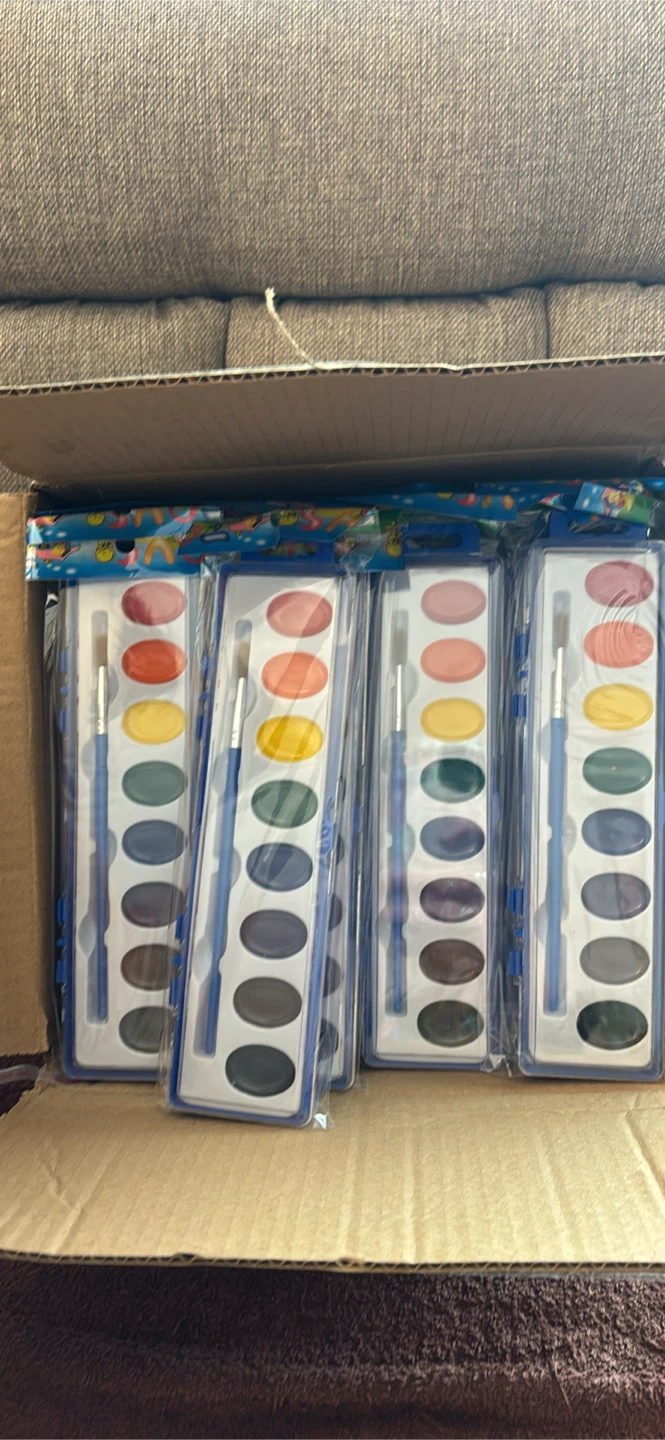 Set of 40 Watercolor Paint Palette Set with Brush