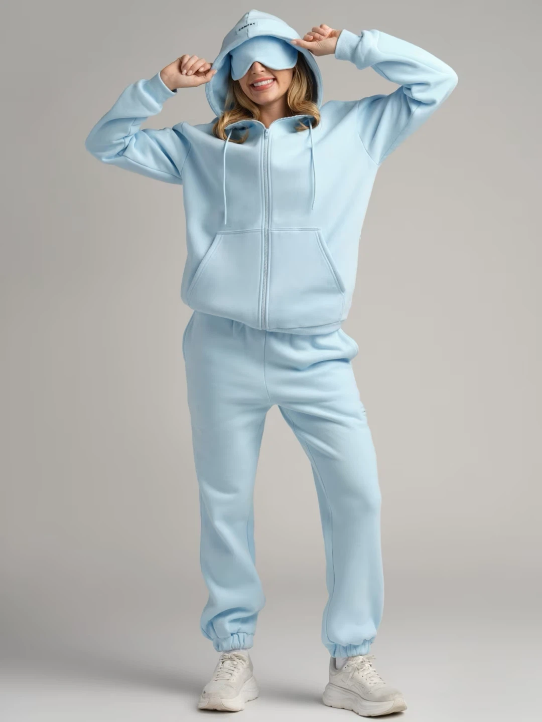 Comfrt Baby Blue Hoodie and Joggers Set - Size XS